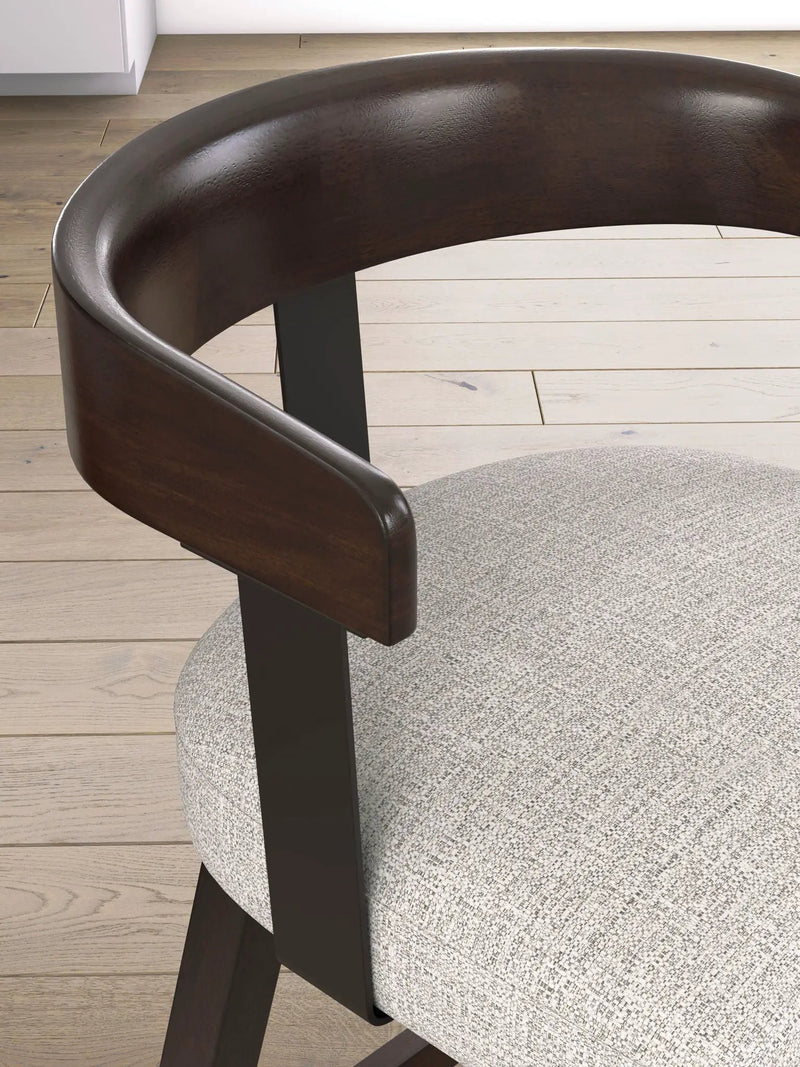 Haddigan - Upholstered Swivel Barstool (Set of 2) - Dark Brown by Unique Piece Furniture