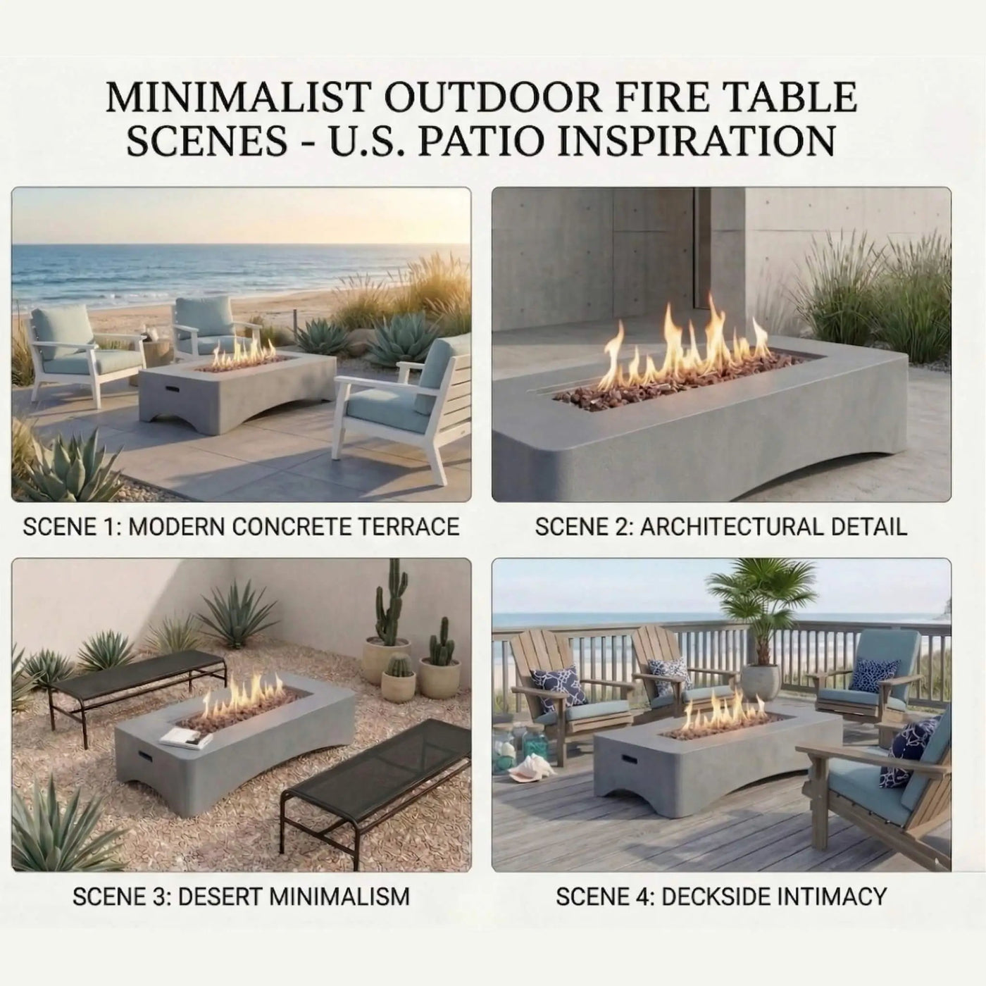 56-Inch 50K BTU Outdoor Modern Propane Fire Pit Table (SAK56830) by SAKSBY WHOLESALE