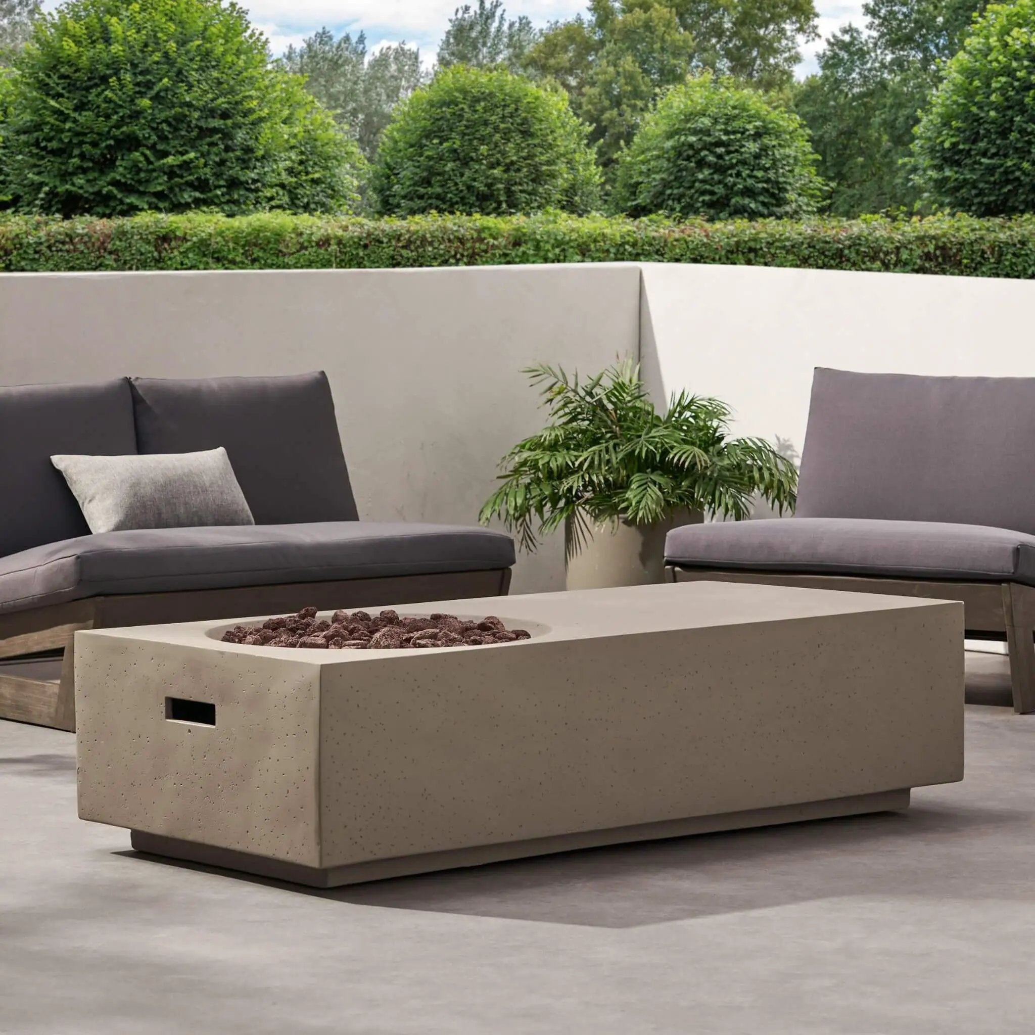 Alora Premium 56-Inch Modern 50K BTU MGO Fire Pit Coffee Table (SAK17643) by SAKSBY WHOLESALE