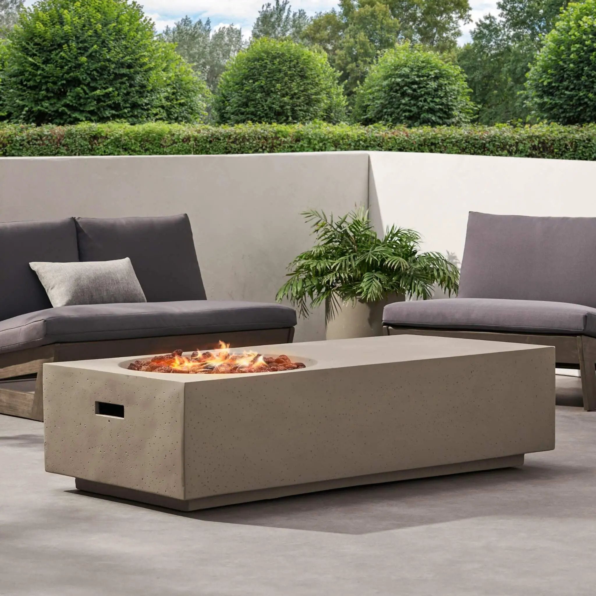 Alora Premium 56-Inch Modern 50K BTU MGO Fire Pit Coffee Table (SAK17643) by SAKSBY WHOLESALE