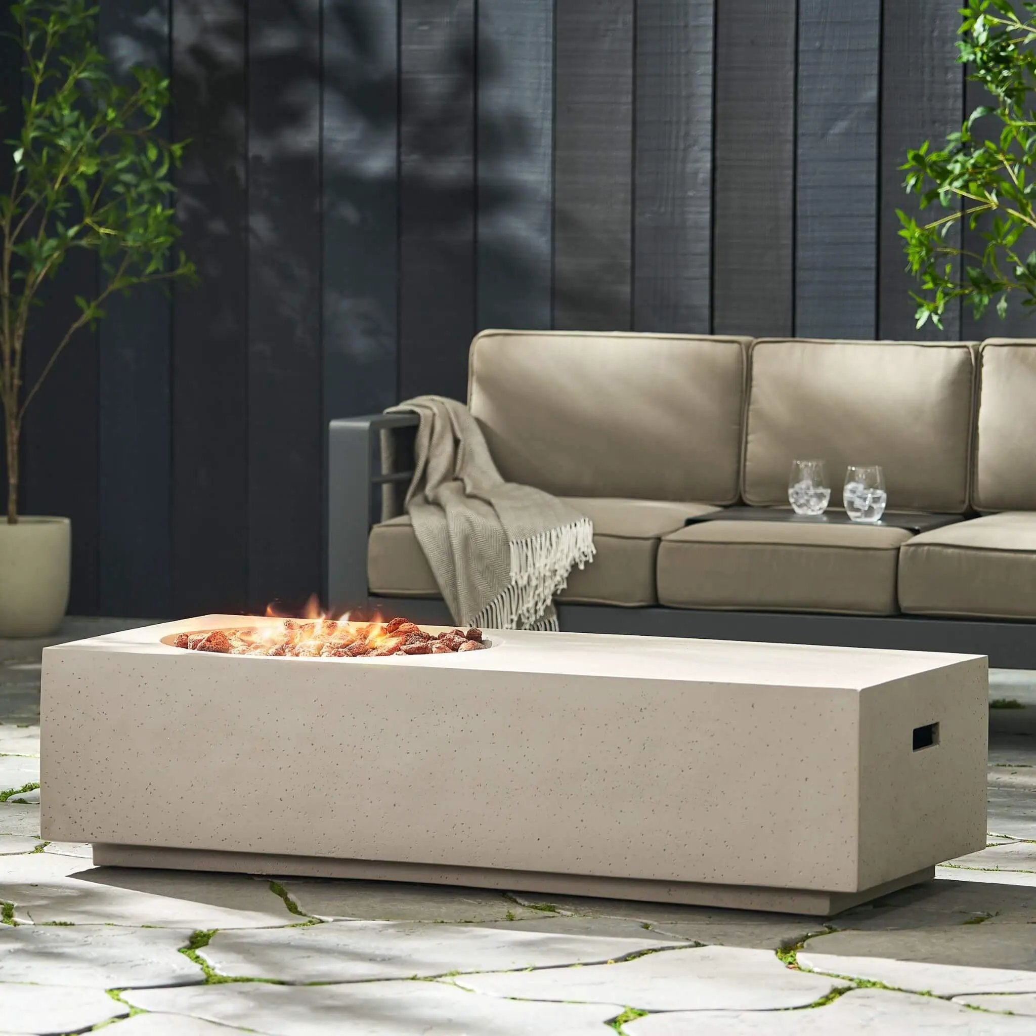Alora Premium 56-Inch Modern 50K BTU MGO Fire Pit Coffee Table (SAK17643) by SAKSBY WHOLESALE
