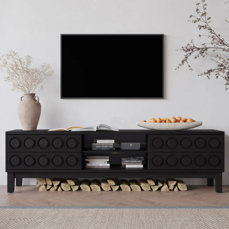 Media Console With 4 Drawers And Cable Management by Unique Piece Furniture