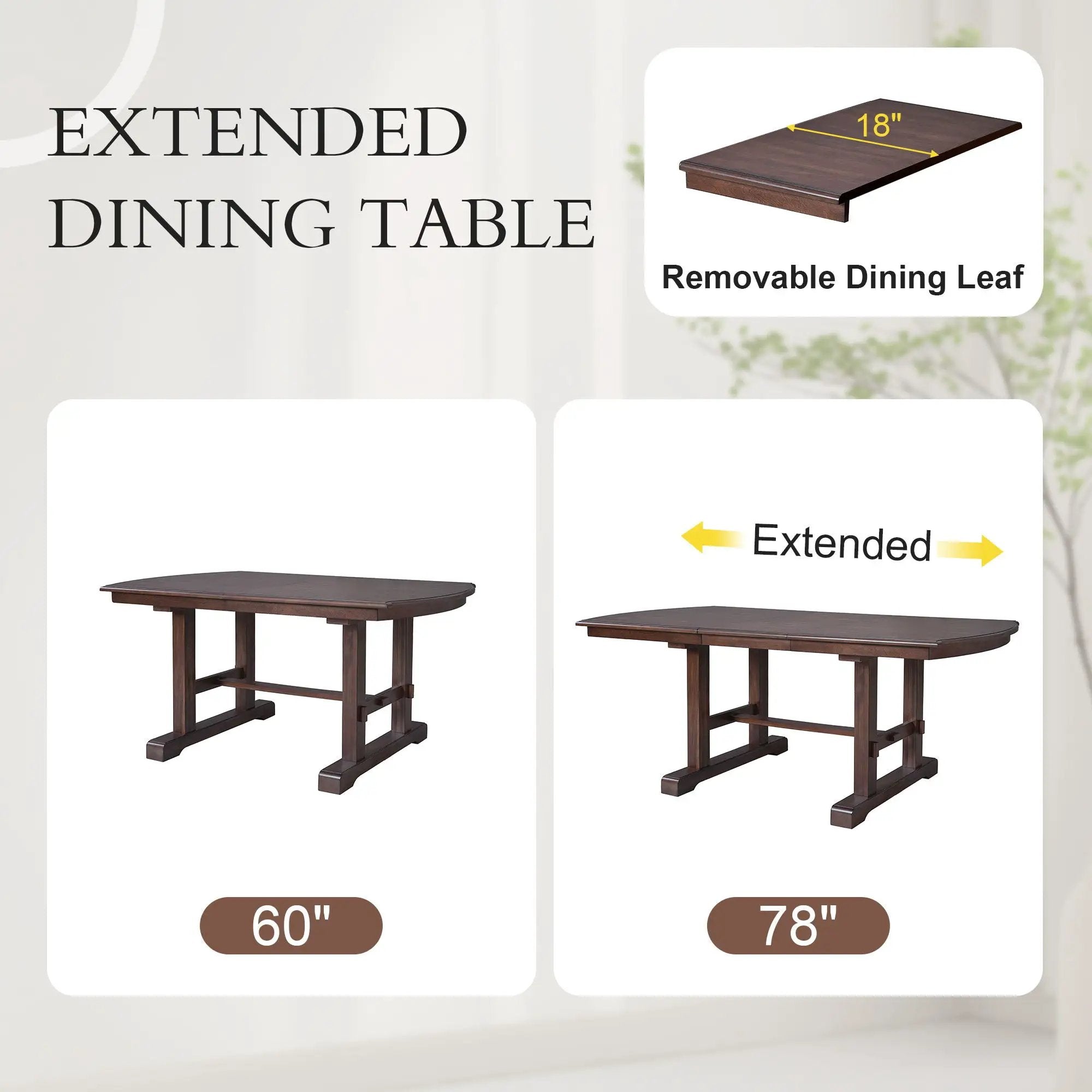 6 Piece Extendable Dining Table Set, Wood Table With Removable Leaf, 4 Upholstered Chairs And Bench - Cherry by Unique Piece Furniture