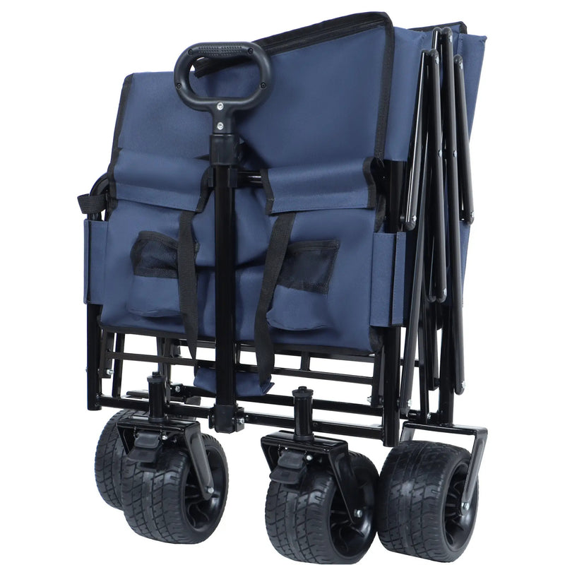 3-in-1 Folding Wagon Cart with Bench Seat & Storage by HouseOfZazla