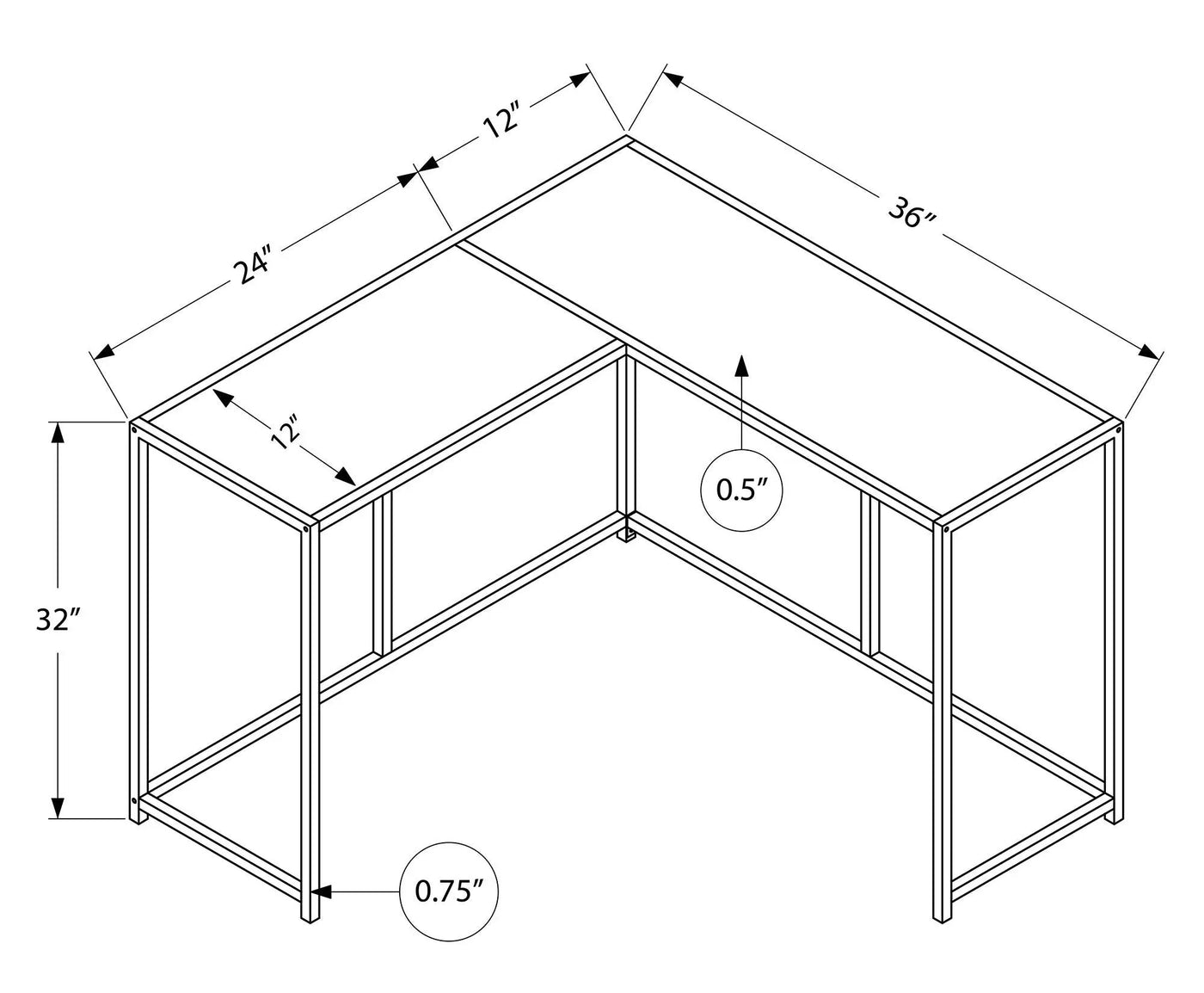 Corner Accent Console Table For Entryway, Unique L-Shaped Design by Unique Piece Furniture