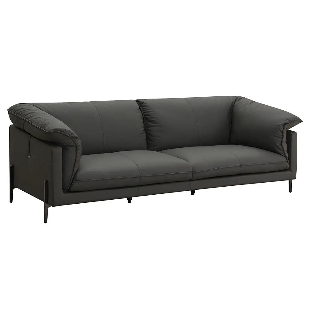 Tadi - Loveseat - Black Top Grain Leather by Unique Piece Furniture