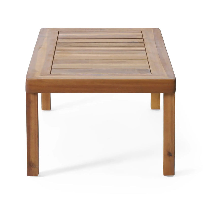Acacia Wood Loveseat And Coffee Table Set With Cushions by HouseOfZazla