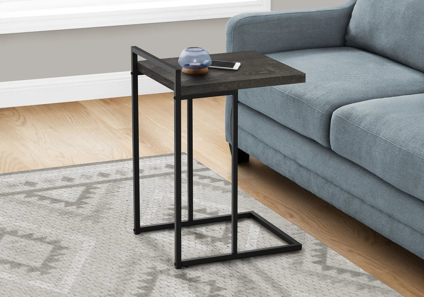 Accent Table, C - Shaped, Versatile by Unique Piece Furniture