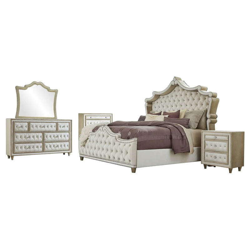 Antonella 5-piece Queen Bedroom Set Ivory by Unique Piece Furniture