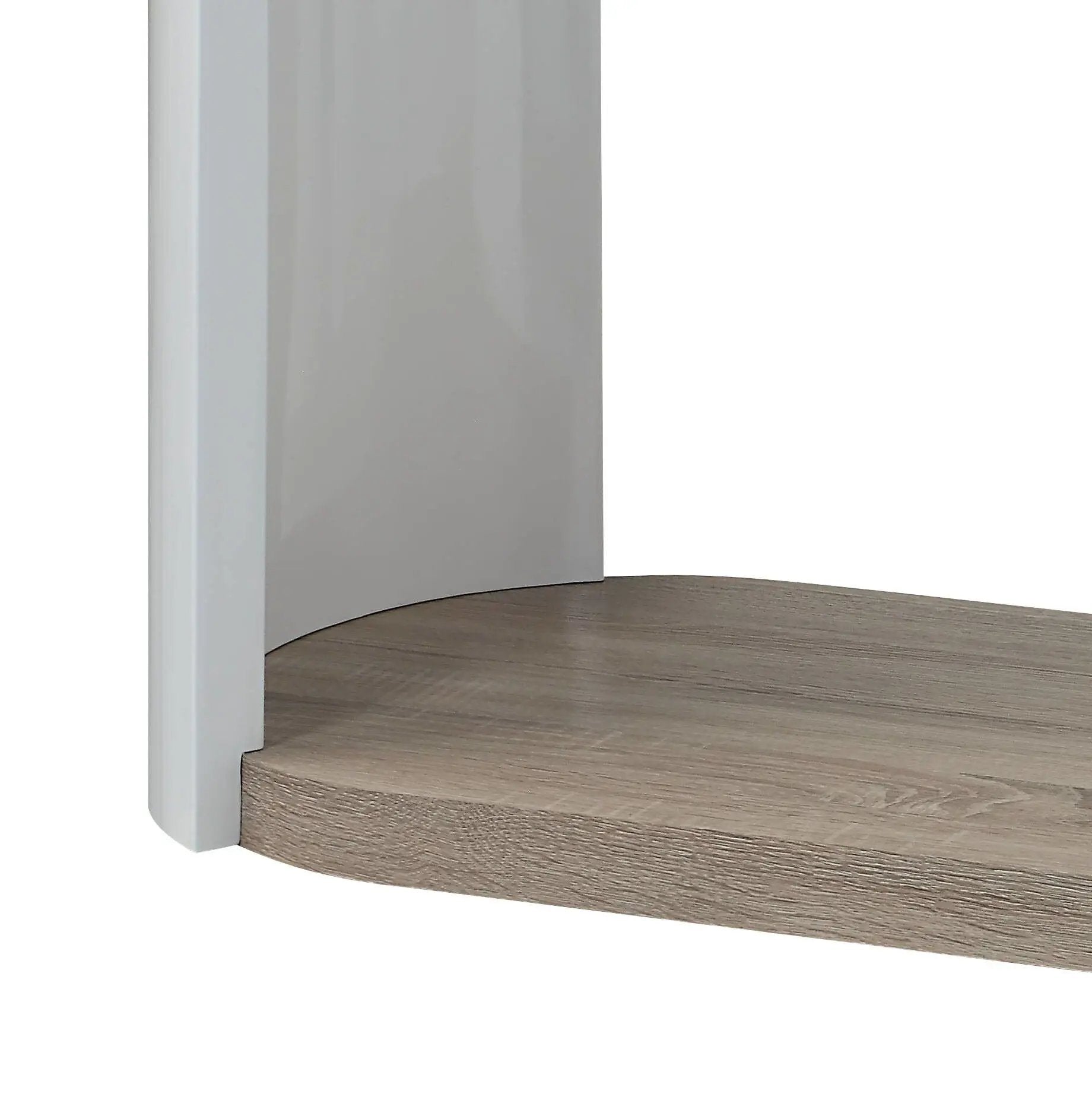 Zoma - High Gloss Sofa Table - Oak / White by Unique Piece Furniture