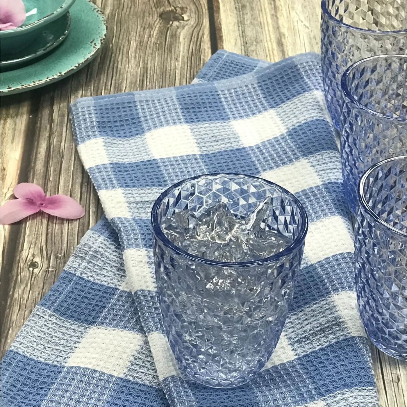 Leading Ware Diamond Cut Acrylic Glasses Drinking (Set of 4) by HouseOfZazla