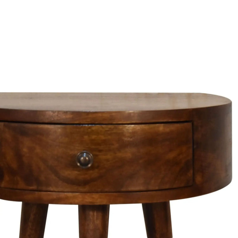 Semi Circle Nightstand - Chestnut by HouseOfZazla