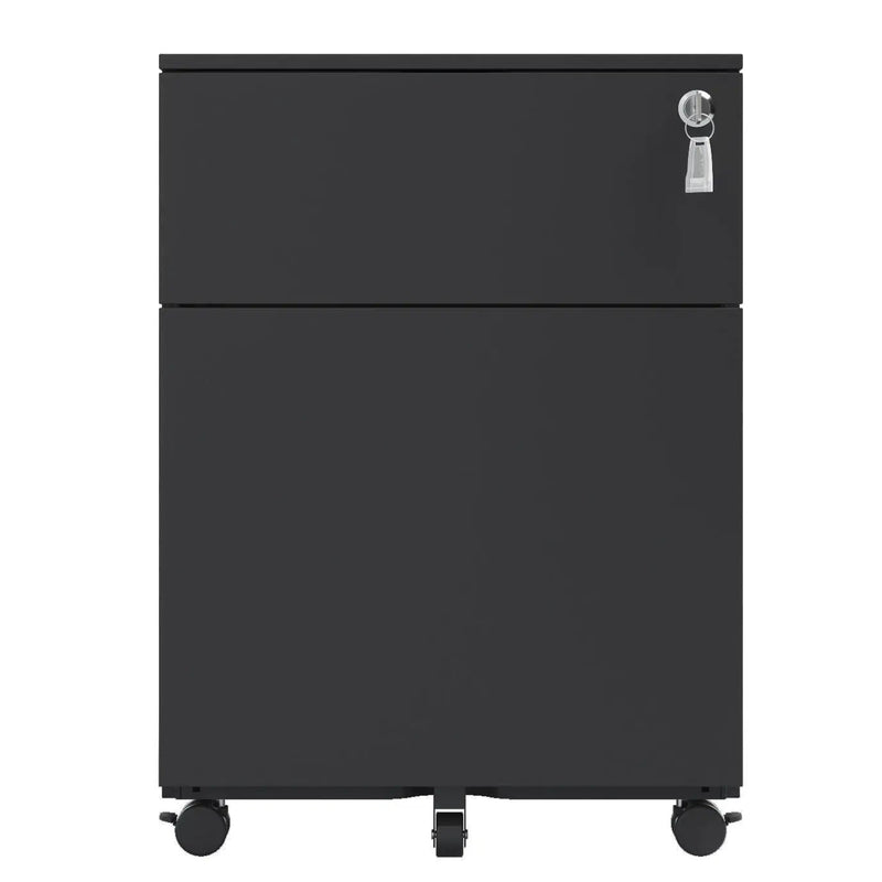 2 Drawer Mobile File Cabinet With Lock Steel File Cabinet For Legal / Letter / A4 / F4 Size / Home / Office Design by Unique Piece Furniture