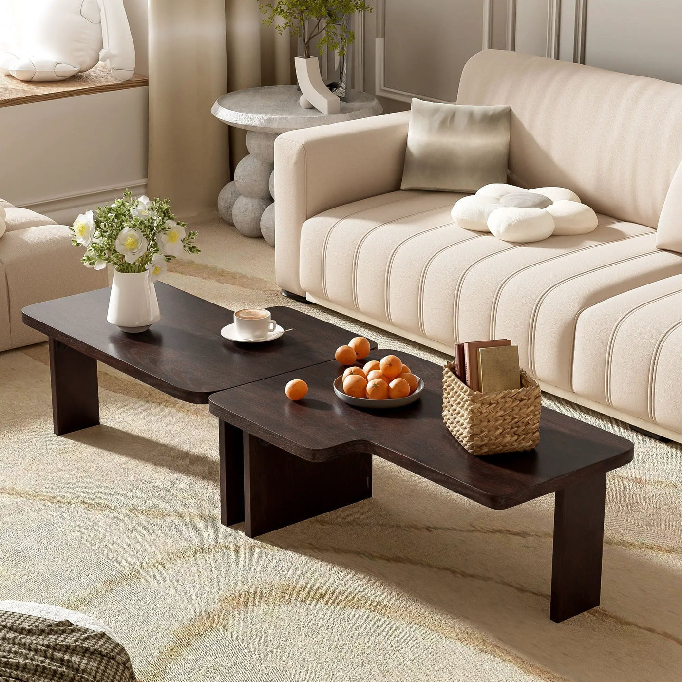 Modern Minimalist Coffee Table Set With Splicing Design by HouseOfZazla