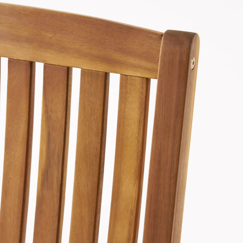 Muse Outdoor Acacia Rocking Chair With Slat Design - Teak by HouseOfZazla