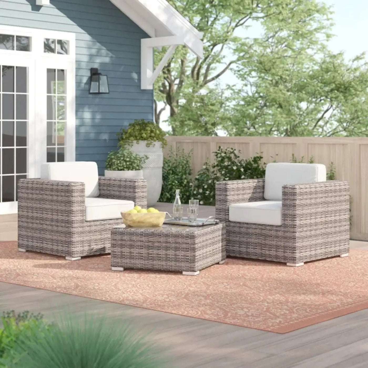 2 Person Seating Set With Cushions by Unique Piece Furniture