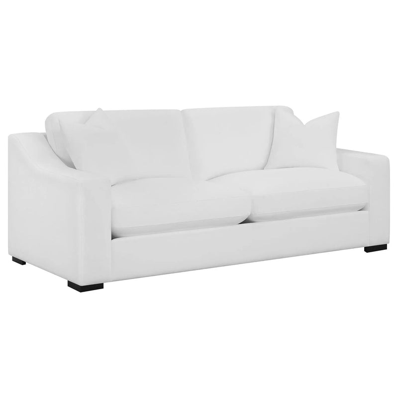 Ashlyn 3-piece Upholstered Sloped Arm Sofa Set White by Unique Piece Furniture