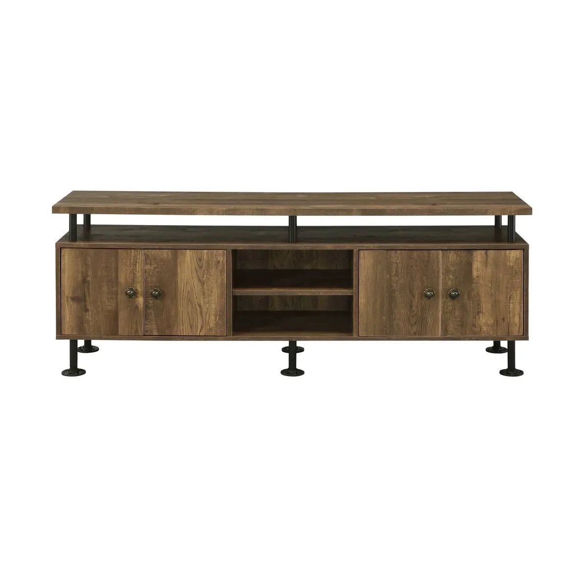Ensata II - TV Stand - Rustic Oak / Black by Unique Piece Furniture
