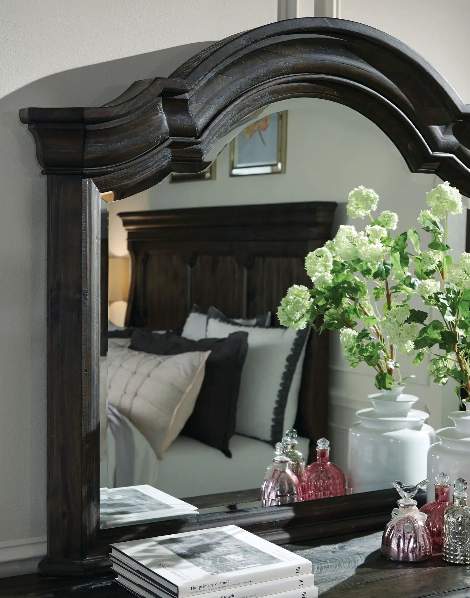 Bellamy - Drawer Dresser With Shaped Mirror - Peppercorn by Unique Piece Furniture
