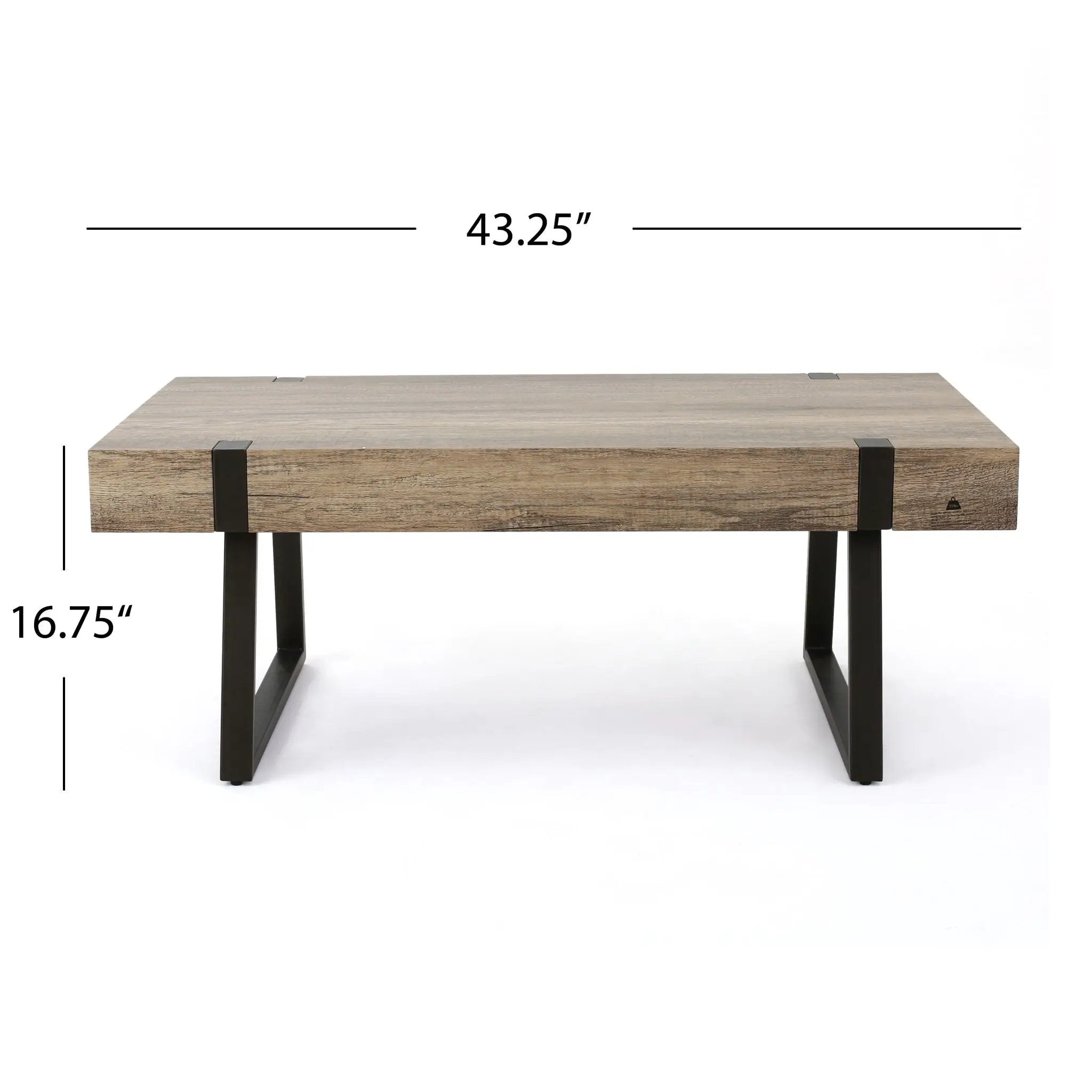 Abitha Coffee Table With Industrial Powder Coated Metal Legs by HouseOfZazla