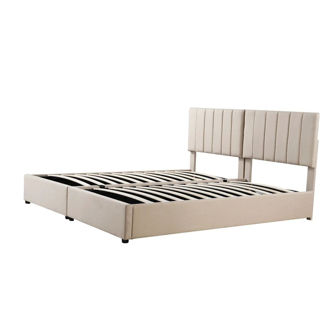 Upholstered Platform Bed With A Hydraulic Storage System by Unique Piece Furniture