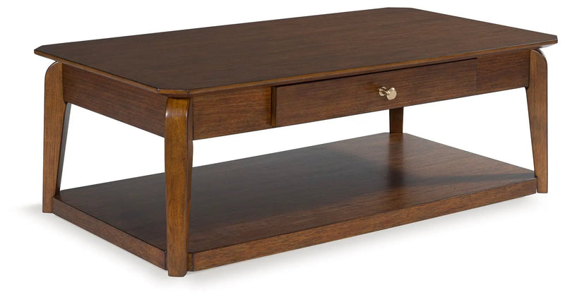 Trenmour - Rectangular Cocktail Table - Medium Brown by Unique Piece Furniture