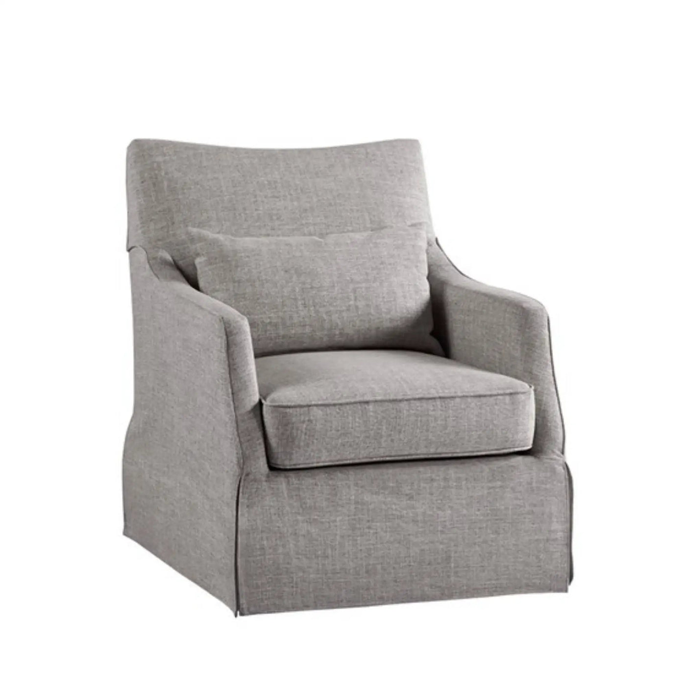 Traditional Design London Skirted Swivel Chair by Unique Piece Furniture