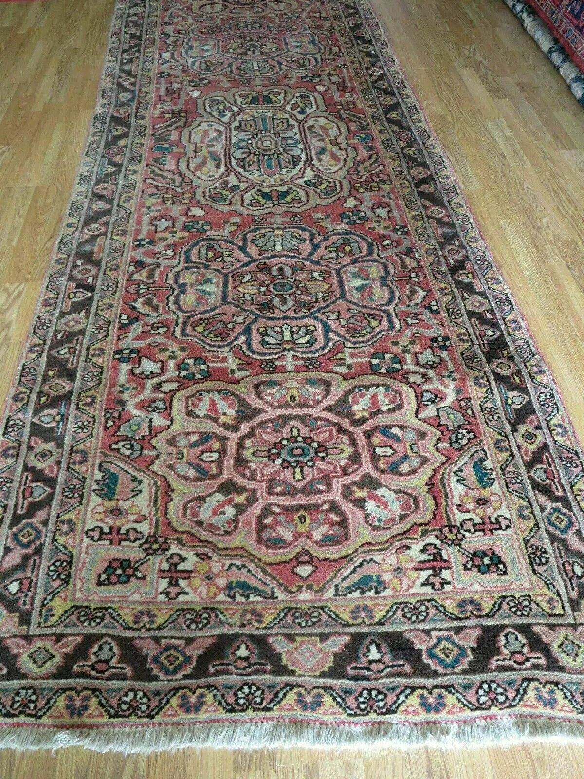 3' 9" X 10' 6" Semi Antique Handmade Turkish Wool Runner Rug by Jewel Rugs