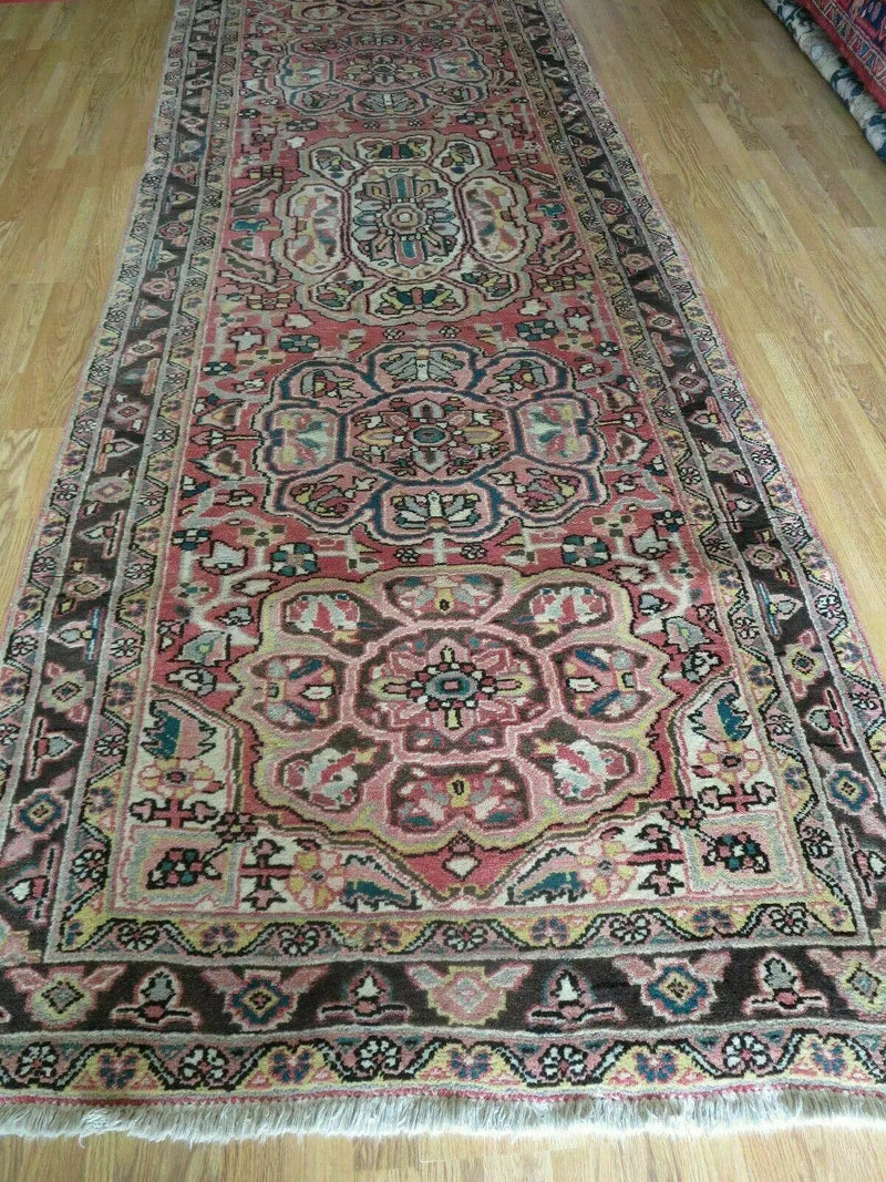 3' 9" X 10' 6" Semi Antique Handmade Turkish Wool Runner Rug by Jewel Rugs