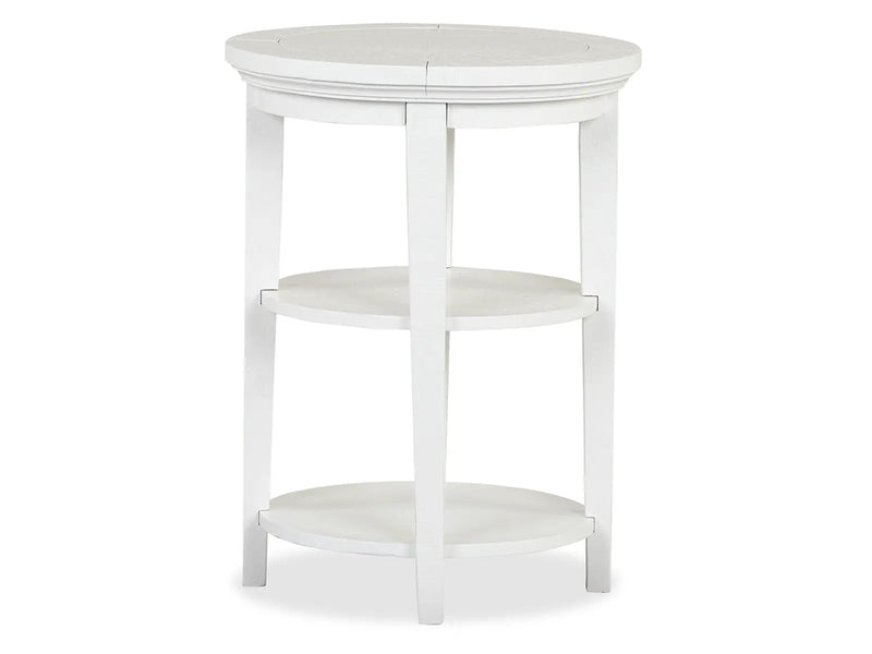 Heron Cove - Round Accent End Table - Chalk White by Unique Piece Furniture