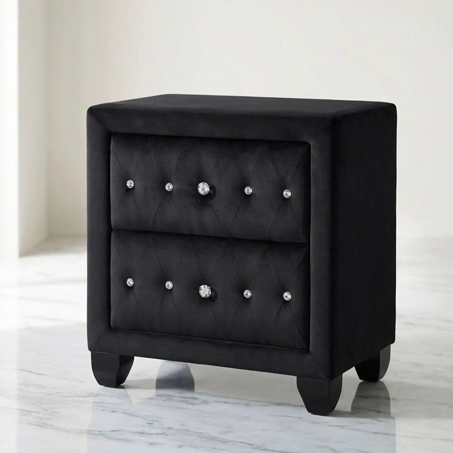 Sophia - 2 Drawer Upholstered Nightstand by HouseOfZazla