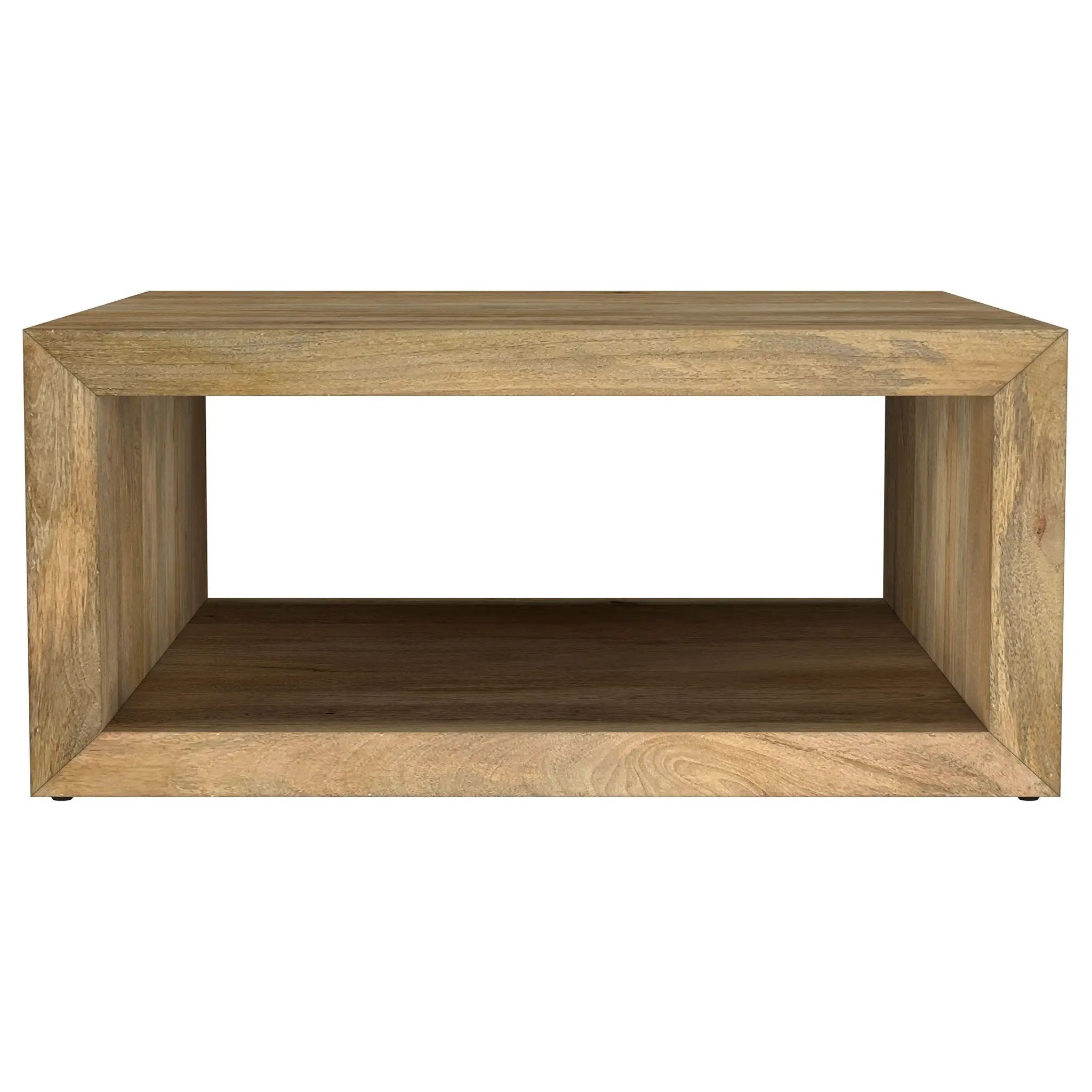 Benton Square Solid Mango Wood Coffee Table Natural by Unique Piece Furniture