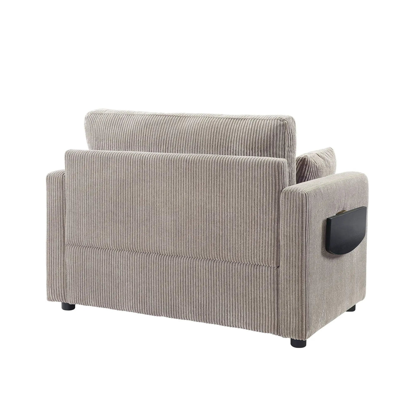 Sleeper Sofa With Foldable Mattress, USB Ports, Side Table & Storage Pocket by HouseOfZazla