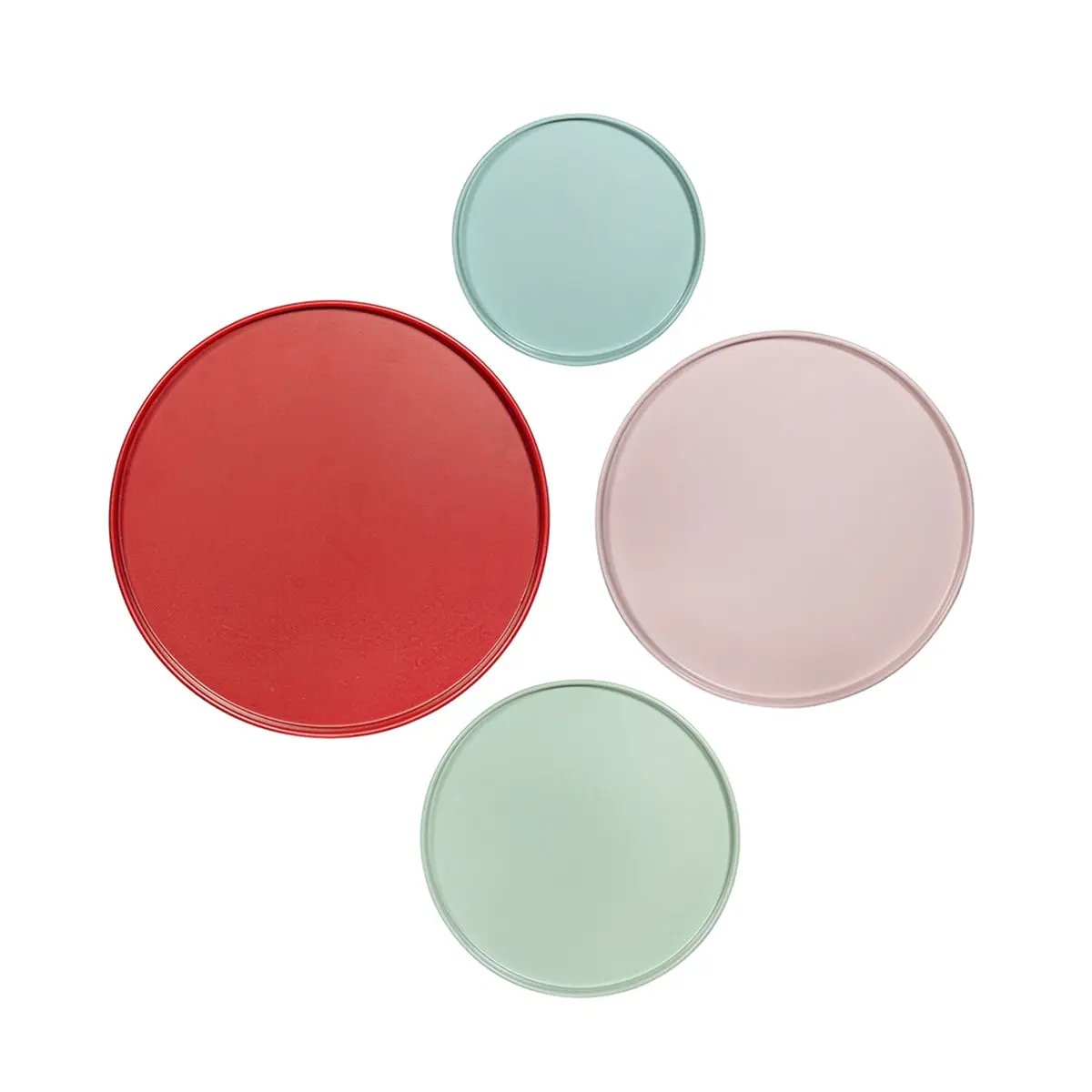 Set of 4 Multicolor Round Nesting Plant Stands by HouseOfZazla