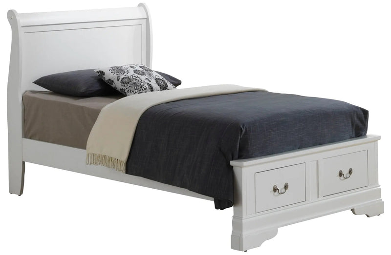 Upholstered Panel Sleigh Bed Design by HouseOfZazla