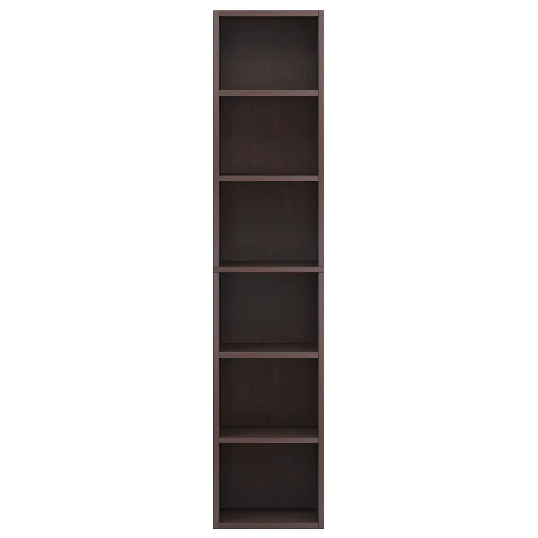 6 Tier Narrow Corner Cube Bookcase Storage, Freestanding Shelf With Open Cubes For Living Room by HouseOfZazla