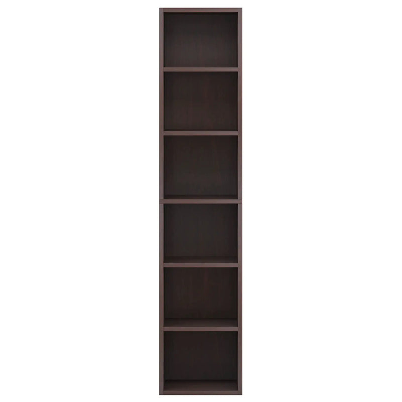 6 Tier Narrow Corner Cube Bookcase Storage, Freestanding Shelf With Open Cubes For Living Room by HouseOfZazla