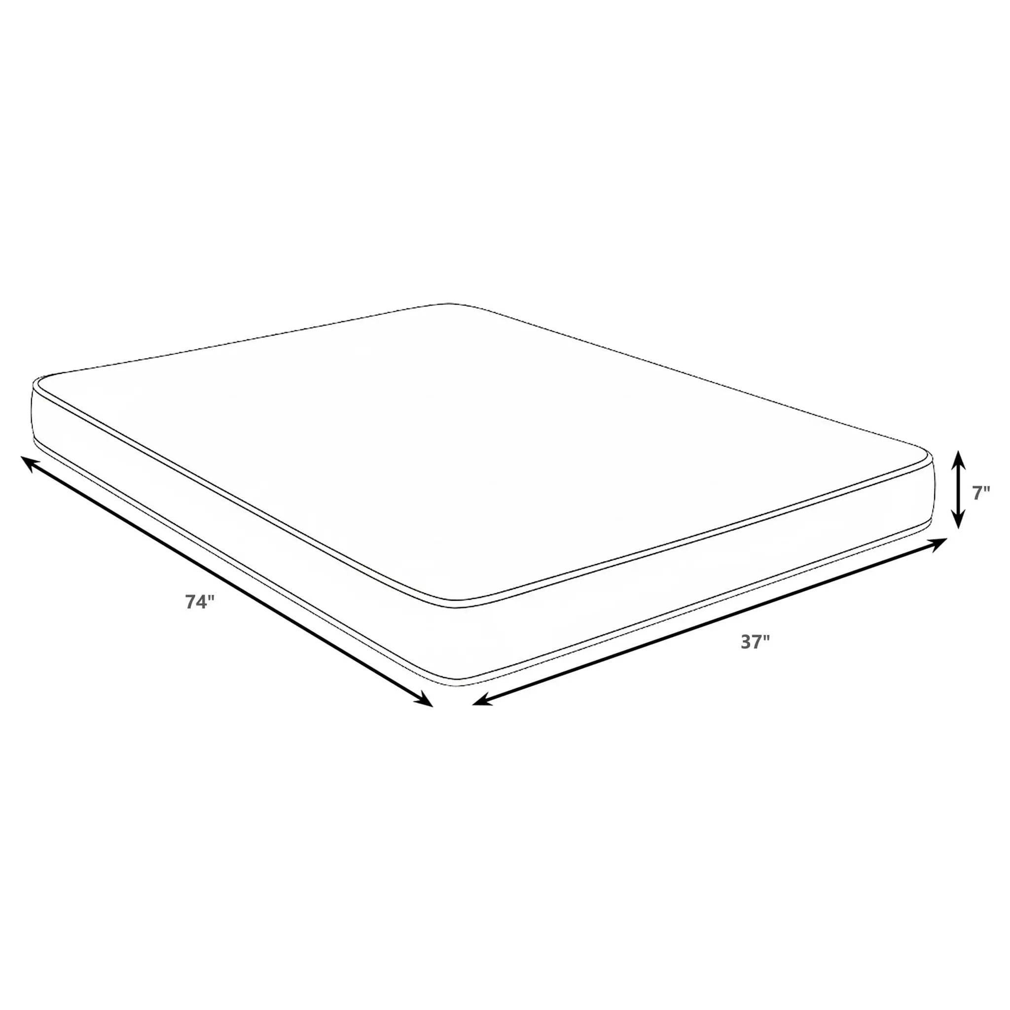 Kenyon 7-inch Twin Bamboo Cover Firm Foam Mattress by Unique Piece Furniture