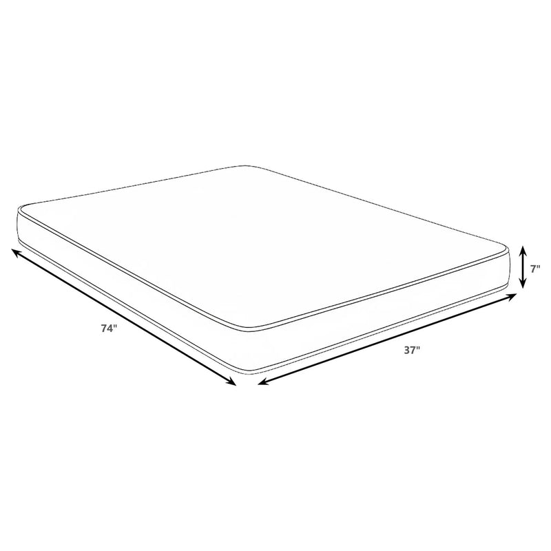 Kenyon 7-inch Twin Bamboo Cover Firm Foam Mattress by Unique Piece Furniture