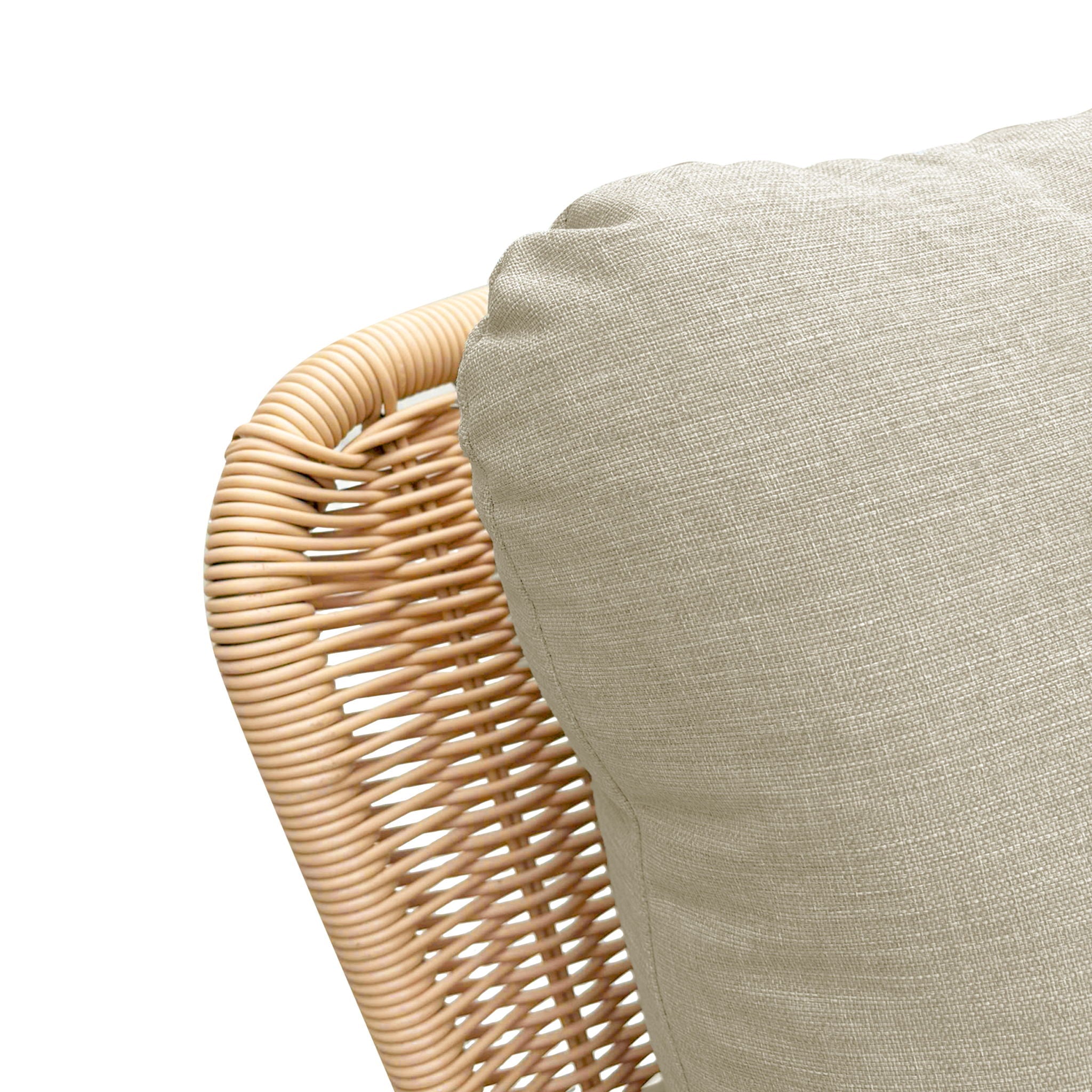 Contemporary Minimalist Wicker Rocking Chair With Soft Cushions by HouseOfZazla