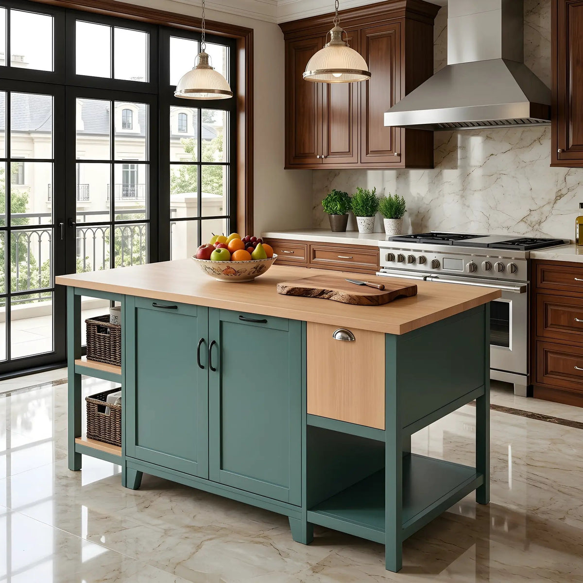 58" Freestanding Kitchen Island by HouseOfZazla