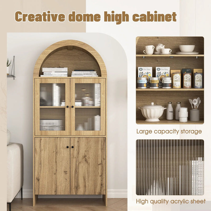 Modern Tech Inspired Dome Cabinet With LED Lighting by HouseOfZazla