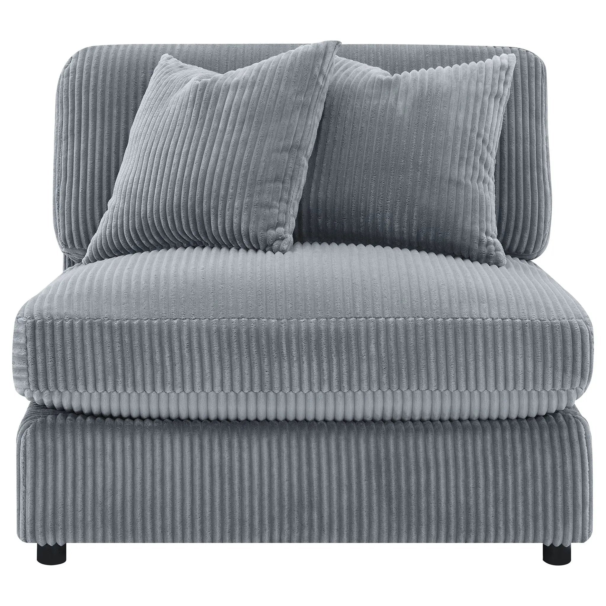 Blaine Upholstered Armless Chair Fog by Unique Piece Furniture