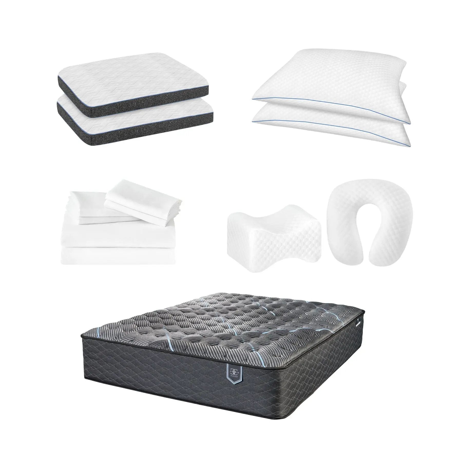 Comfort Care - Hybrid Restful Nights Euro Top Mattress With Premium Comfort Bedding Pack by HouseOfZazla