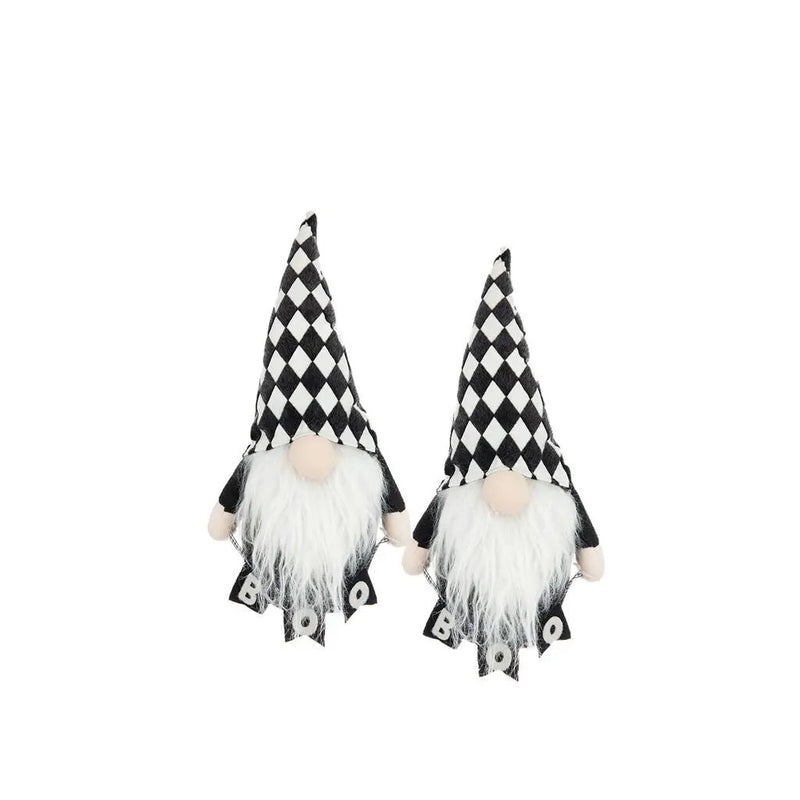 Set of 2, 8.3x4.7x15.7" Fabric Gnome Decor by HouseOfZazla
