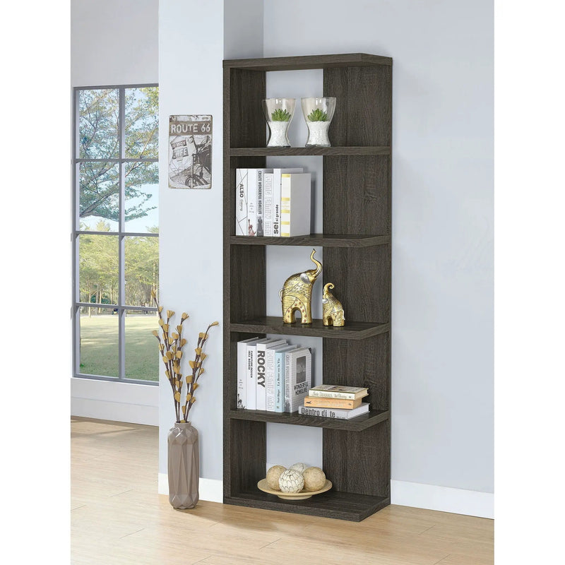 5 Shelf Bookcase - Gray by HouseOfZazla