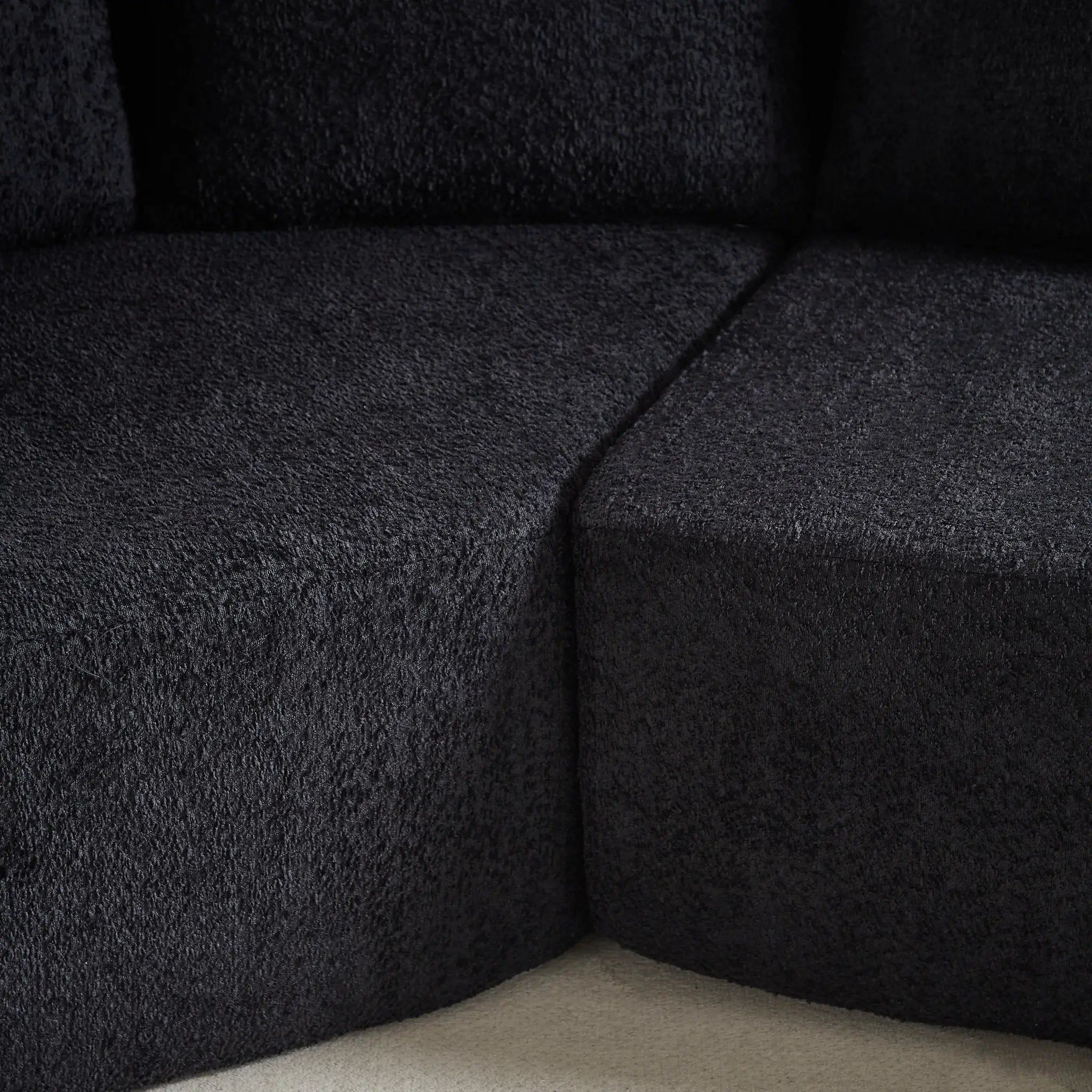 V-Shaped Modular Sofa Set in Chenille Fabric by HouseOfZazla