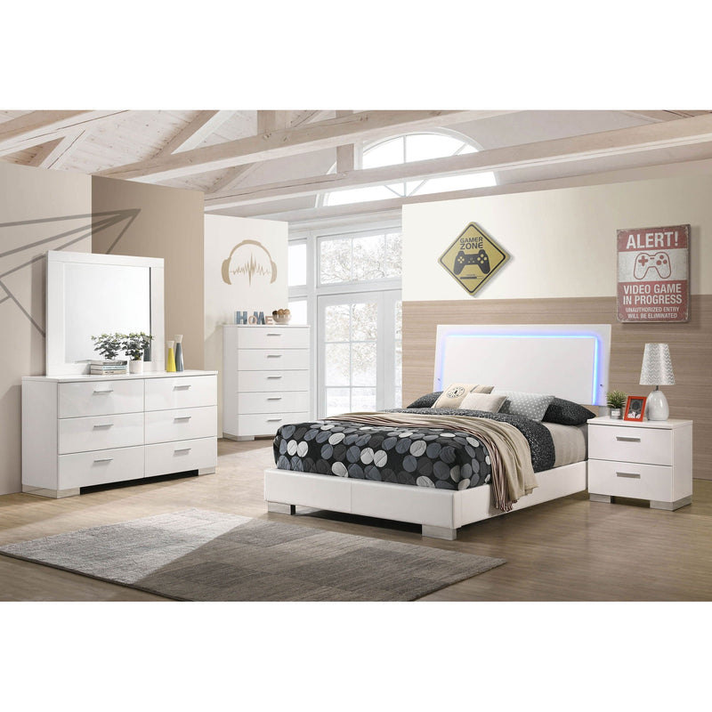 Felicity - LED Panel Bed With Built In Lighting by HouseOfZazla