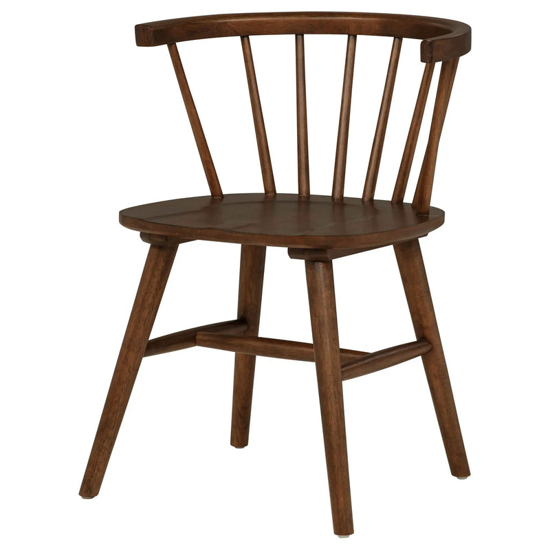 Jeffries Windsor Wood Dining Side Chair Walnut (Set of 2) by Unique Piece Furniture
