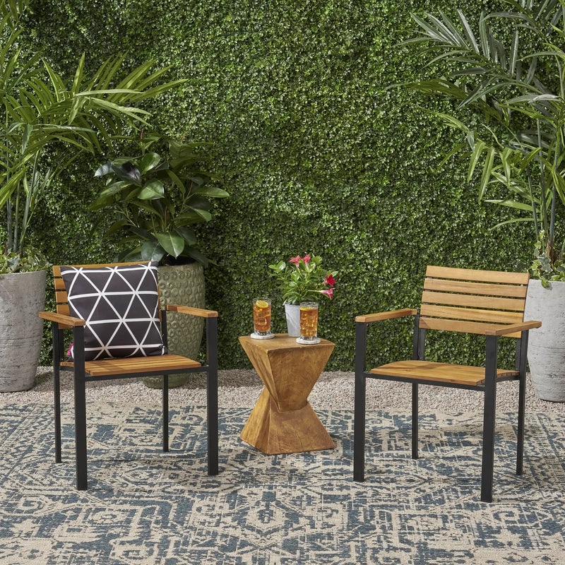 Laris Wood And Metal Chair by HouseOfZazla